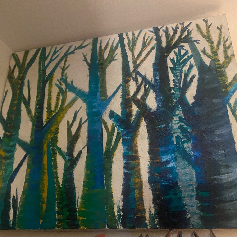 Abstract Forest Painting